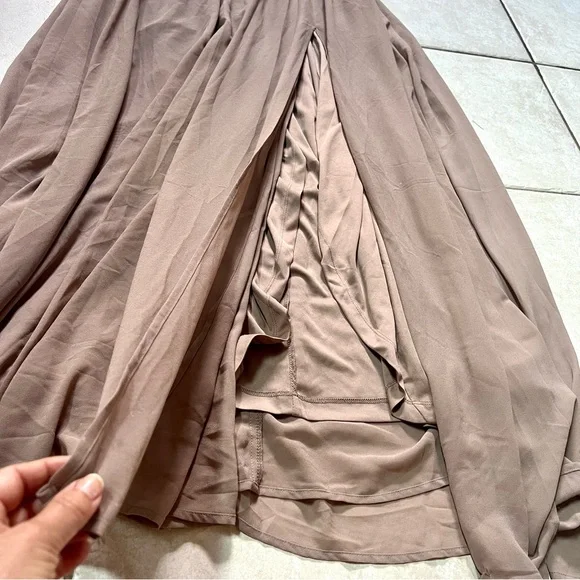 NWOT Lulus Heavenly Hues Taupe Maxi Dress - Picture 11 of 16